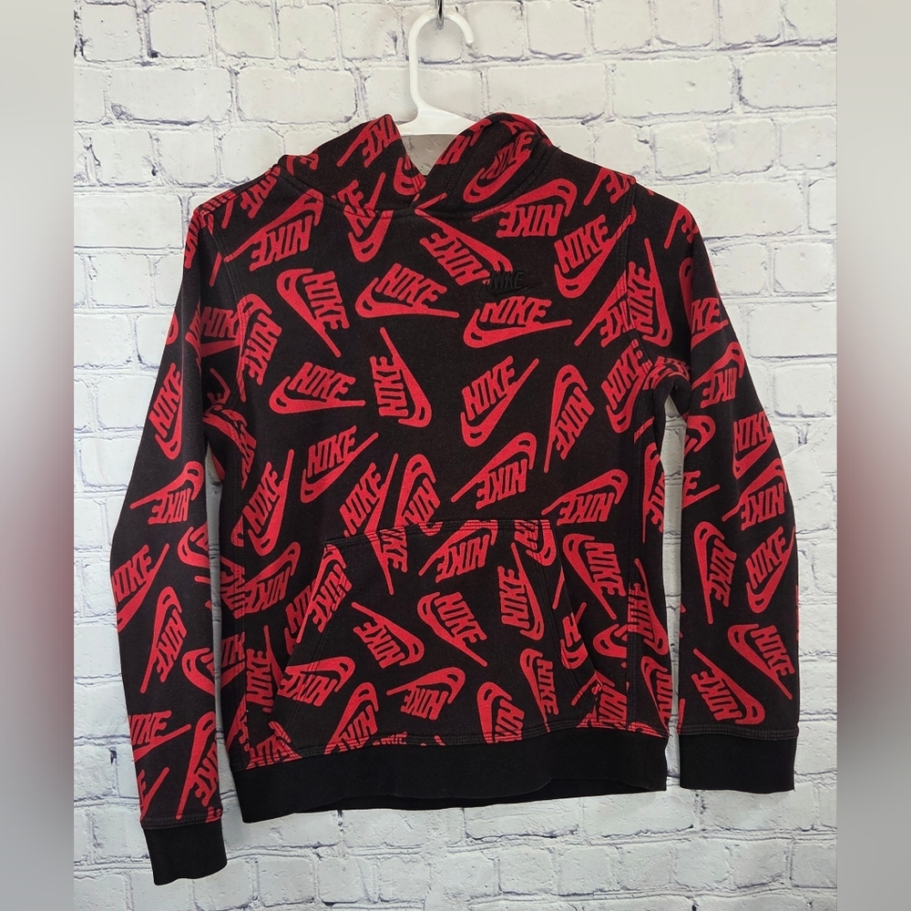 Nike Black and Red Sneaker Print Sweater